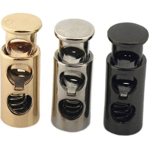 1pcs Metal Fashion Beam Rope Buckle Spring Double Holes Clasp for DIY Clothes Bag Sportswear Shoelace Rope Parts Accessories