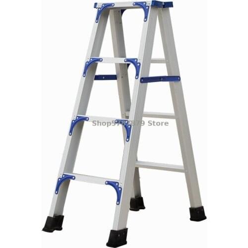 Widened, Thickened And Reinforced Aluminum Alloy Ladder Herringbone Household Folding Loft Engineering Ladder 1.5/3m Climbing La