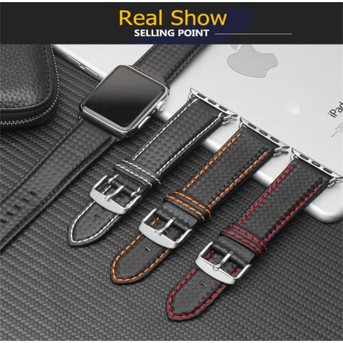 Genuine Leather Strap for Apple Watch Band 44mm 40mm 42mm 38mm watch Accessories watchband bracelet iwatch series 3 4 5 se 6 44