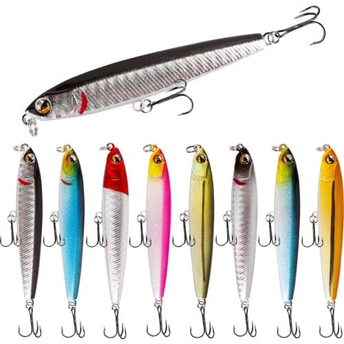 Fishing Lure Flying Ghost Sinking Pencil 7.5cm/14g Hard Bait Wobbler Jig Bait Sea Fishing Fresh Water Long Throw Fishing Tackle