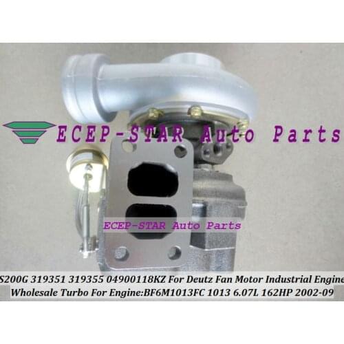 S200G 319351 319355 04900118KZ Turbo Turbocharger For Deutz Fan Motor Industrial Engine 2002-09 BF6M1013FC 1013 BF6M2012C 6.07L