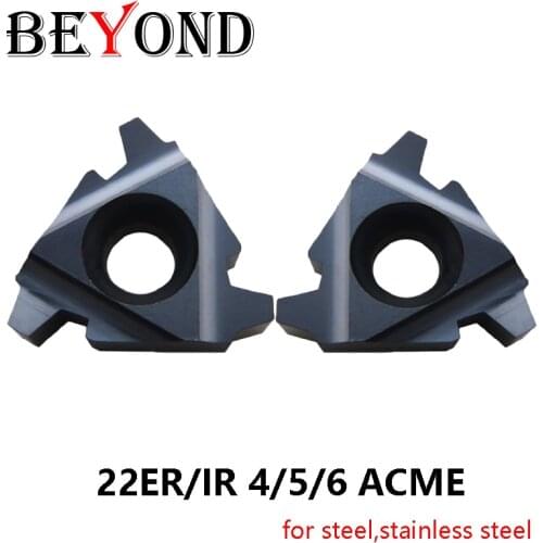 BEYOND 22ER 22IR 4 5 6 ACME BBM18 4ACME 5ACME 6ACME Carbide Threading Inserts Turning Tools CNC Lathe Cutter for Steel Stainless