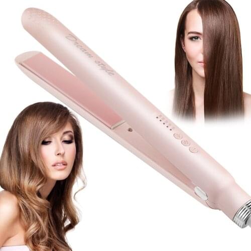 Professional Hair Straightener Iron LED Display Ceramic Coating Plate Ionic Curling Iron Chapinha Flat Iron Styling Tool