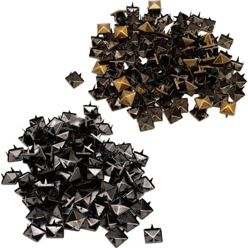 100 Pcs Metal Rivets Square Pyramids Ironing Rivets Rivets for Clothing