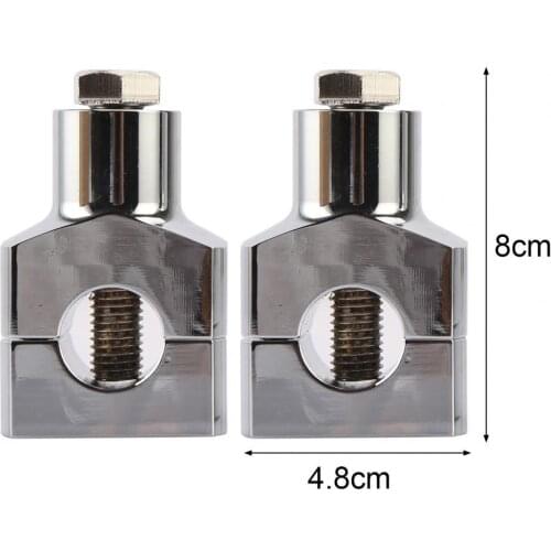 2Pcs Motorcycle Handlebar Mounting Perfume Bottle Shape Holes Chromed Motorcycle Handle Bar Mount for 22mm Handlebars