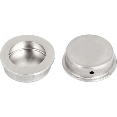 2 Pcs High Quality Sliding Door Drawer Stainless Steel 40mm Diameter Round Recessed Flush Pull Handle
