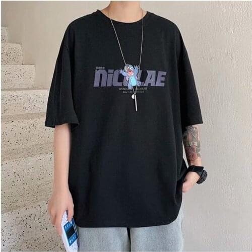 2021 Summer Hot Sale Men Pure cotton Short sleeve T shirt Multicolor tide brand Comfortable ins T shirt 3XL