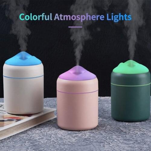 250ML Car Air Humidifier LED Night Light Lamp Mini Aroma Essential Oil Diffuser Air Freshener for Home Car USB Fogger Mist Maker