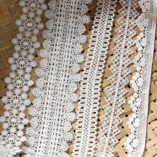 3 yard High-quality Milk white water soluble embroidered lace accessories diy lace clothing lace hot sale