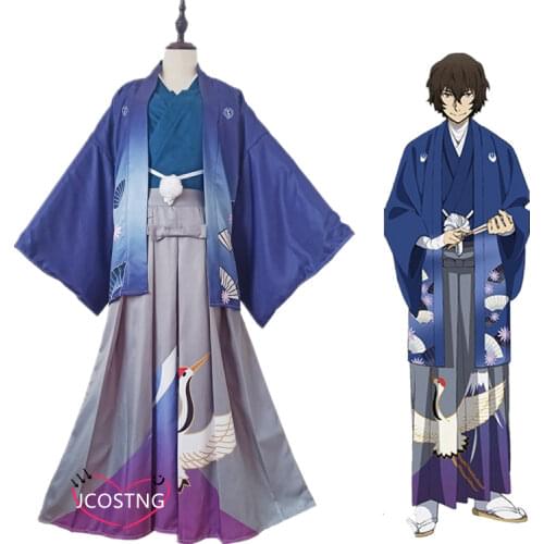Anime Bungou Stray Dogs Nakahara Chuuya Dazai Osamu Ryunosuke Akutagawa Nakajima Atsushi Mafia Cosplay Costume Fancy Kimono