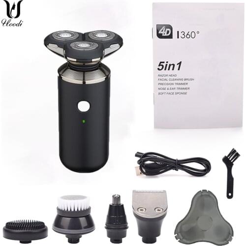 Electric Shaver Razor Shaving Machine for Men Dry Wet Beard Trimmer Rechargeable Washable 3D Whole Body Washing Triple Blade PSE