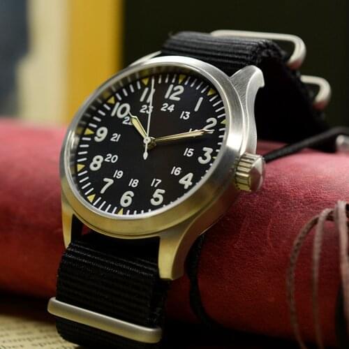 Retro Pilot Watch Mens Mechanical Watch Military Sports Automatic Watch Air Force 39mm Top Luxury Brand Wristwatch Custom Logo
