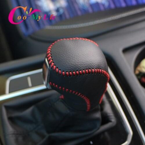 Color My Life Leather Car Gear Shift Collars Handbrake Cover for Volkswagen VW Golf 7 7.5 MK7 MK7.5 2013-2019 AT MT Accessories