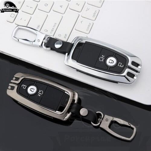 Zinc alloy Car-Styling Key Cover Case for Ford Fusion Mondeo Mustang Edge Expedition EXplorer 2017 2018 smart key case
