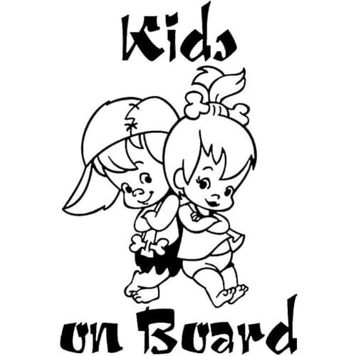 Kids on Board Cute Cartoon Child Car Vehicle Reflective Decals Sticker Car-Styling Vinyl Stickers Water-resistant Bumper Decal