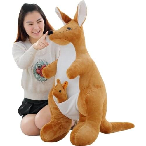 Dorimytrader New 100cm Giant Animal Australia Kangaroo Plush Toy Stuffed Soft Mouse Kids Doll Nice Christams Gift DY60147