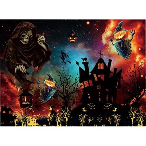 Castle skull tapestry wall fabric hippie style wall carpet drop shipping wall decor bedroom