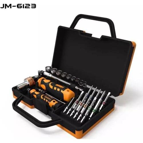 JAKEMY JM-6123 Household DIY Repair 31-in-1 Ratchet Screwdriver Set for Mobile Phone Laptop Game Pad Home Maintenance