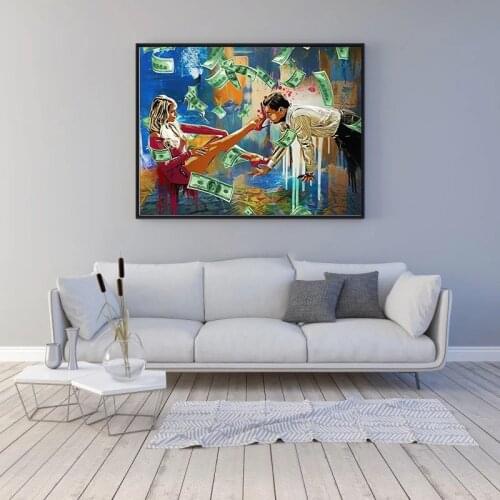 Canvas Painting Wall Art Prints Money Poster Pictures for Living Room Home Decoracion