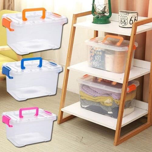 Creative Household Products Transparent Plastic Storage And Sorting Box Portable Enlarged Storage Box Toy Clothing Storage Box