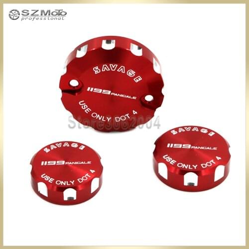 For DUCATI 1199 Panigale 2012-2014 2013 Front Brake Reservoir Cover Motorcycle Master Cylinder Oil Fluid Cap With Logo Red