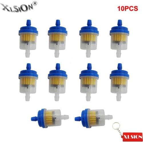 XLSION 10Pcs Magnetic Fuel Filter Gas Filters For Dirt Pit Bike Motocross TTR ATV Quad Buggy Go Kart Motorcycle