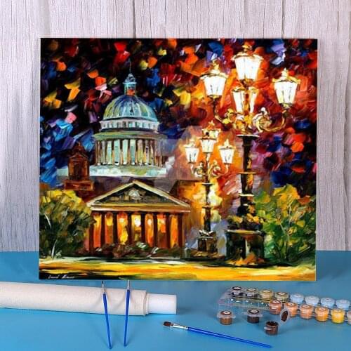 Twinkling The Night Coloring By Numbers Painting Complete Kit Acrylic Paints 40*50 Painting On Canvas Decorative Drawing