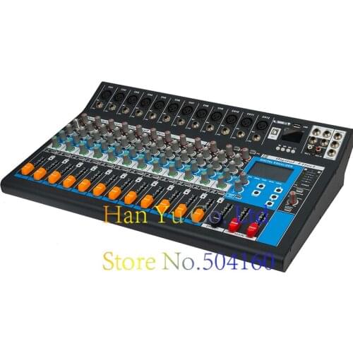 Professional Karaoke Audio Mixer 12 Channel Amplifier Microphone Sound Mixing Console With USB 48V Phantom Power