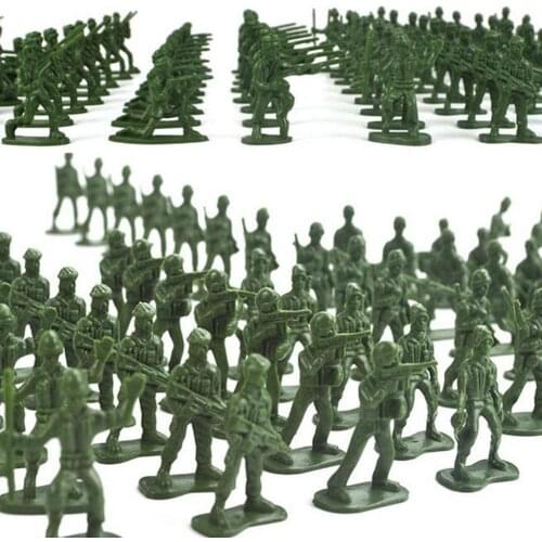 100Pcs Mini Classic Soldiers Figures Models Playset Desk Decor Kids Gift Miniature Size Xmas Gift Pretend Play Toy Classic Toy