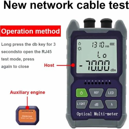 Multifunction Optical Power Meter Visual Fault Locator Network Cable Test optical fiber tester 5km 15km 30 KM Mini 4 in 1 VFL