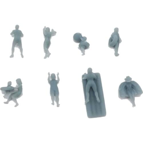 Outland Models Military Scenery Structure Swimming / Beach People Figure Set 1:87 HO Scale