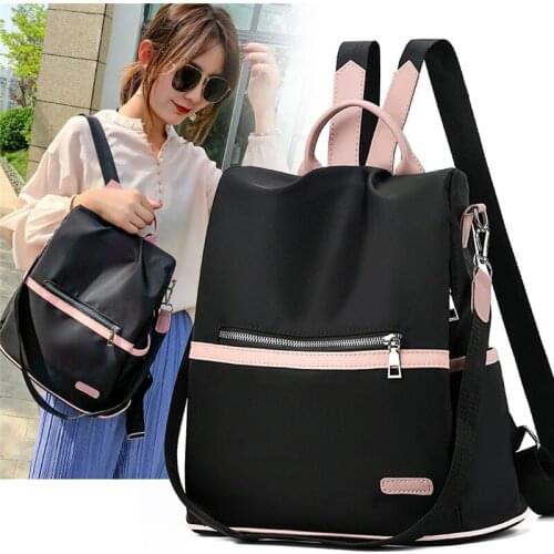 Fashion Casual Female Oxford Backpack Waterproof Teenagers Girls Packbag School Bags Pink Women Travel Bag