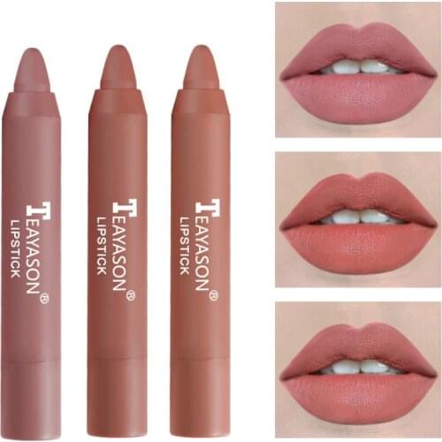 3pcs Velvet Matte Lipsticks Set Long Lasting Sexy Red Lip Stick Tint Pen Waterproof Makeup Cosmetic Mineral Pigment Batom TSLM1