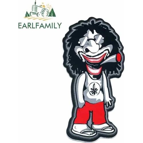 EARLFAMILY 13cm x 7.1cm Car Stickers Bob Marley Reggae Rasta Smoking Last One Decal Vinyl Music Car Bike Window Accessories