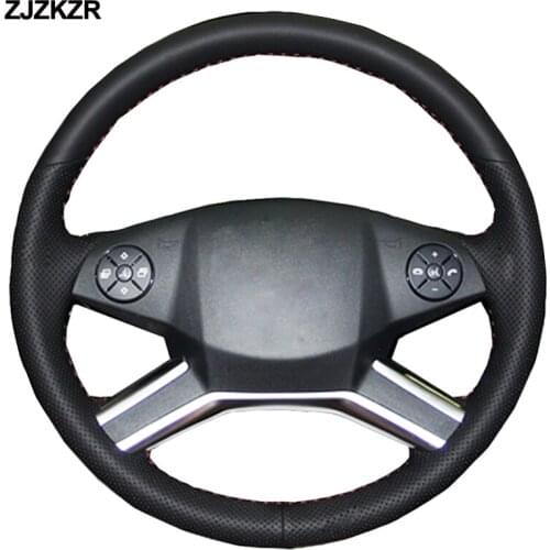 Car Auto Steering-Wheel Cover For Mercedes Benz M-Class 2009-2011 R-Class R300 320 350 400 500 2010-2017 GL-Class GL350 450 2010