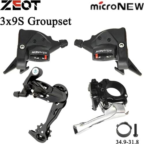 MicroNEW 3X9 27 Speed Derailleurs Groupset 9S Shifter Lever Front Derailleur 9 Speed Rear Switches Compatible With Shimano Sram