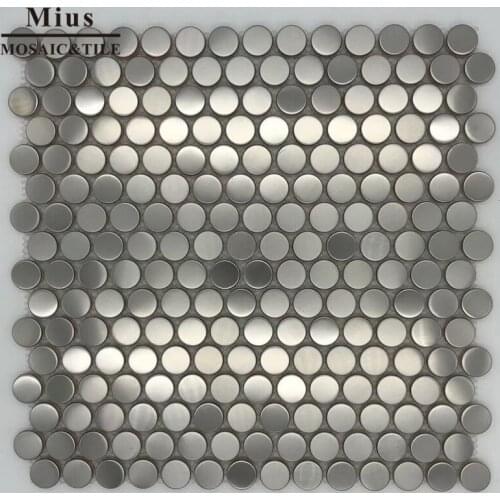 Penny pure silver 304 stainless steel tile for kitchen backsplash