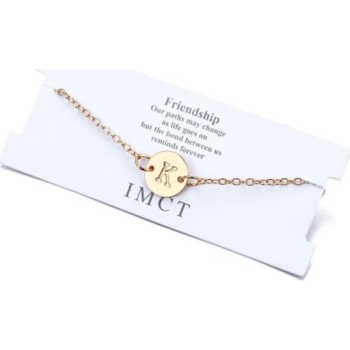 Bridesmaid Gift Initial Letter Bracelet Anklet Bridal Shower Anniversary Gift For Girlfriend Party Favor Wedding Souvenir