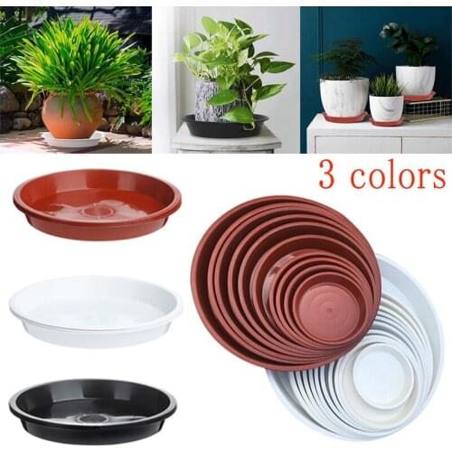3Pcs Plastic Garden Flower Pot Tray Plant Saucers Water Tray Base for Indoor Outdoor Hogard
