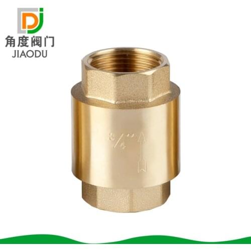 Manufacturers of brass vertical check valve internal thread copper pipe water spring vertical check valve forging