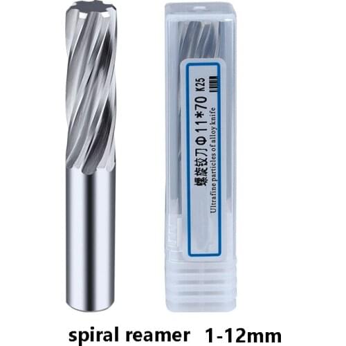 BEYOND Tungsten Steel Spiral Reamer H7 Chucking Carbide High Precision 1-12mm Alloy Straight Shank Rotating Tools Free Shipping