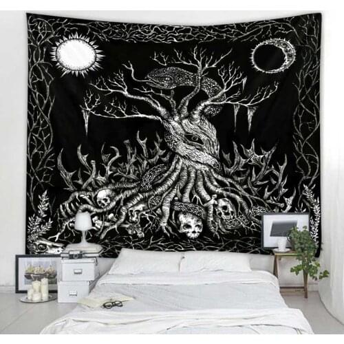 Mystery symbol Tarot card art tapestry Mandala psychedelic scene wall hanging Bohemia home decor bed sheet sofa blanket
