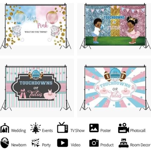 Boy or Girl Gender Reveals Backdrop Babys Birthday Party Room Decoration Photography Studio Photo Child Custom Vinyl Background