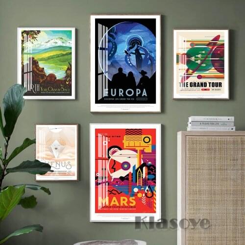 Vision Future Series Complete Collection Prints Space Poster Earth Mars Venus Wall Art Modern Home Decor Canvas Painting Gift