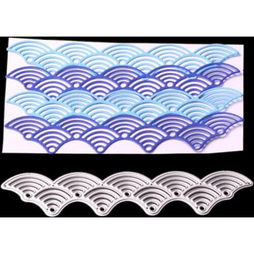 Wave Shape Metal Cutting Dies Stencil Scrapbooking Card Making Photo Album Craft Embossing Folders for DIY Wedding Gift Cards