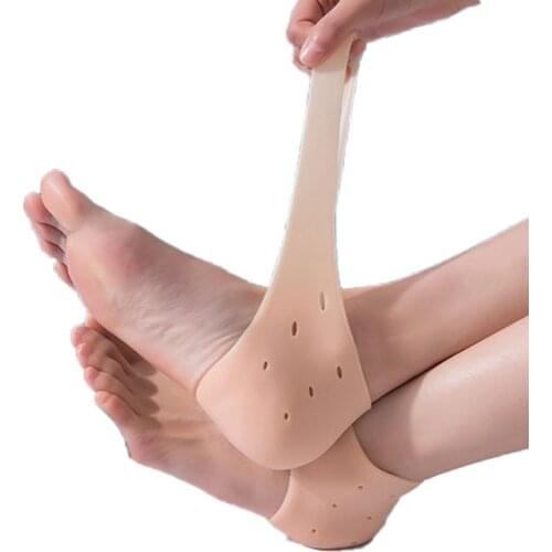 1 Pair Against Peeling Silicone Prevent Dry Skin Washable Foot Skin Care Foot Protector Soft Heel Socks Moisturizing Gel XKD5425
