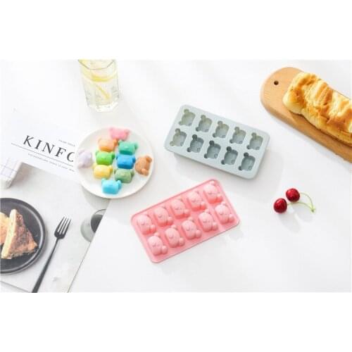 1PC Kitchen Mold Silicone Cute Bear Molds For Chocolate Candy Molds and Ice Trays Decorating Baking Tool OK 1027