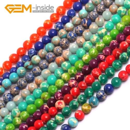4mm Sea Sediment Jaspe r Beads DIY Beads For Jewelry Making Strand 15 inches Wholesale DIY Gift For Women Girl ! GEM-inside