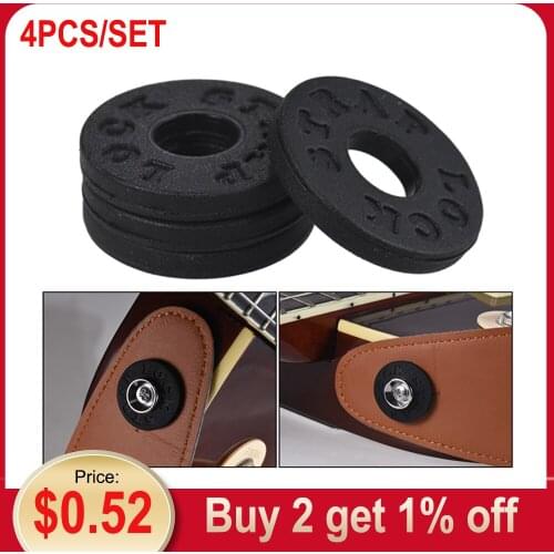 4pcs Bass Guitar Strap Locks Blocks Rubber Material Guitar Parts Accessories guitar strap guitar accessories guitar parts