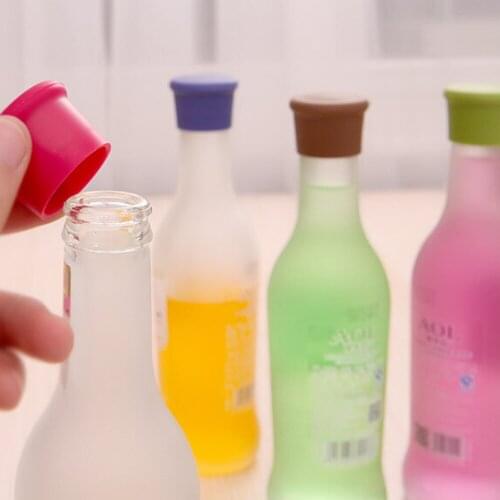 5Pcs Silicone Bottle Caps Beer Beverage Cover Coke Soda Leak Free Champagne Closures Fresh Saver Stopper Kitchen Bar Accessories
